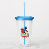 Sesamstraat | Het is Tango met Elmo & Grover Acryl Drinkbeker (Voorkant)