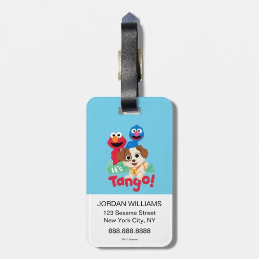 Sesamstraat | Het is Tango met Elmo & Grover Bagagelabel (Achterkant verticaal)