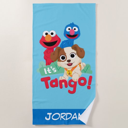 Sesamstraat | Het is Tango met Elmo & Grover Strandlaken (Voorkant)