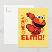 Sesamstraat | Het ontwerp van Mecha Builders Elmo Briefkaart (Voorkant / Achterkant)