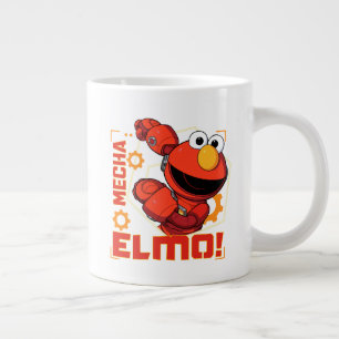 Sesamstraat Het ontwerp van Mecha Builders Elmo Grote Koffiekop