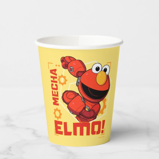 Sesamstraat | Het ontwerp van Mecha Builders Elmo Papieren Bekers (Links)