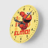 Sesamstraat | Het ontwerp van Mecha Builders Elmo Ronde Klok (Hoek)