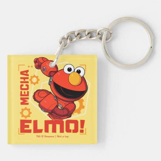 Sesamstraat | Het ontwerp van Mecha Builders Elmo Sleutelhanger (Achterkant)