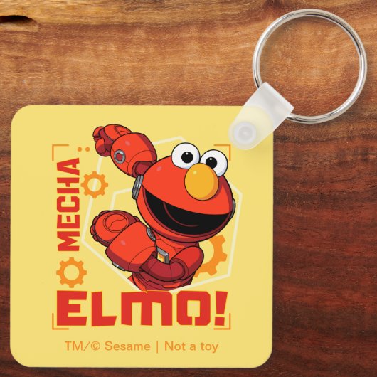 Sesamstraat | Het ontwerp van Mecha Builders Elmo Sleutelhanger (Achterkant)