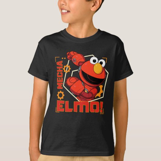 Sesamstraat | Het ontwerp van Mecha Builders Elmo T-shirt (Voorkant)