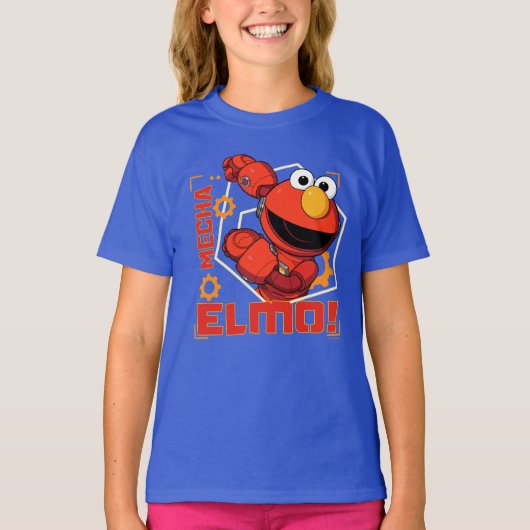 Sesamstraat | Het ontwerp van Mecha Builders Elmo T-shirt (Voorkant)