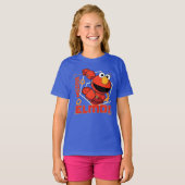 Sesamstraat | Het ontwerp van Mecha Builders Elmo T-shirt (Voorkant volledig)