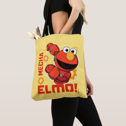 Sesamstraat | Het ontwerp van Mecha Builders Elmo Tote Bag (Dichtbij)