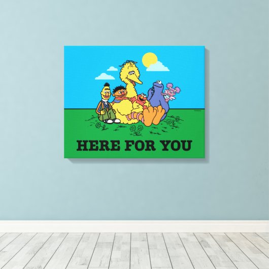 Sesamstraat | Hier voor jou Canvas Afdruk (Insitu (Houten vloer))