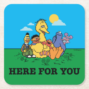 Sesamstraat Hier voor jou Kartonnen Onderzetters