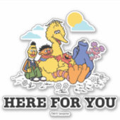 Sesamstraat | Hier voor jou Sticker (Voorkant)