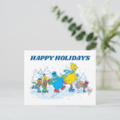 Sesamstraat | IJsschaatsen Briefkaart (Staand voorkant)