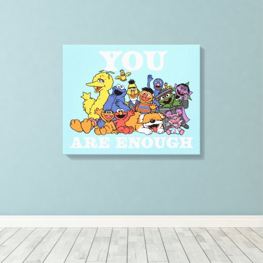 Sesamstraat | Je bent genoeg Canvas Afdruk (Insitu (Houten vloer))