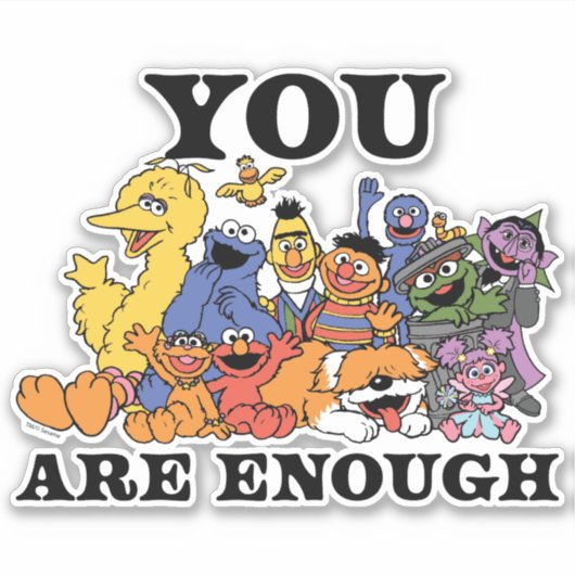 Sesamstraat | Je bent genoeg Sticker (Voorkant)