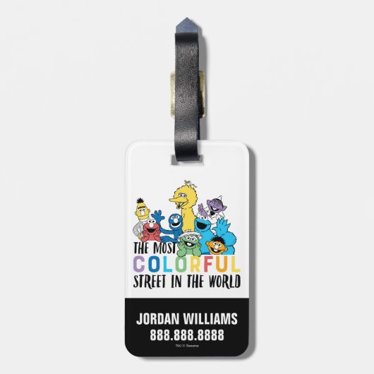 Sesamstraat | Jouw namen toevoegen Bagagelabel (Achterkant verticaal)