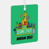 Sesamstraat | Jouw namen toevoegen Metalen Ornament (Voorkant Rechts)