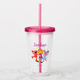 Sesamstraat Julia, Elmo en Abby Dancing Acryl Drinkbeker