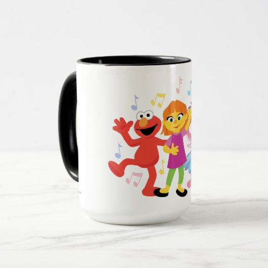 Sesamstraat | Julia, Elmo en Abby Dancing Mok (Voorkant links)