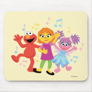 Sesamstraat   Julia, Elmo en Abby Dancing Muismat