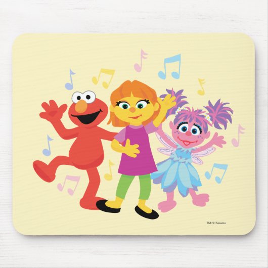 Sesamstraat | Julia, Elmo en Abby Dancing Muismat (Voorkant)