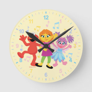 Sesamstraat Julia, Elmo en Abby Dancing Ronde Klok