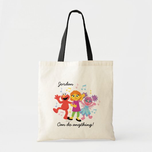 Sesamstraat | Julia, Elmo en Abby Dancing Tote Bag (Voorkant)