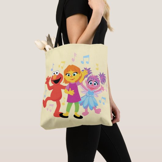 Sesamstraat | Julia, Elmo en Abby Dancing Tote Bag (Dichtbij)