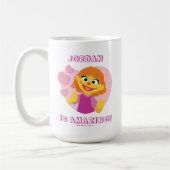 Sesamstraat | Julia Pink Heart Koffiemok (Links)
