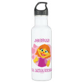 Sesamstraat | Julia Pink Heart Waterfles (Voorkant)