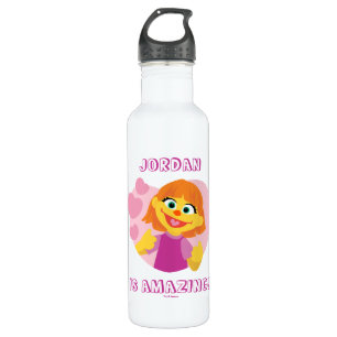 Sesamstraat   Julia Pink Heart Waterfles