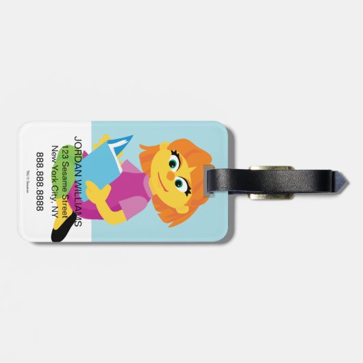 Sesamstraat | Julia Reading a Book Bagagelabel (Achterkant horizontaal)