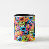 Sesamstraat Karakter Gezichten Naam & Monogram Mok (Midden)