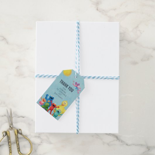 Sesamstraat Karakter Illustratie Dank u Cadeaulabel (Met Touw)