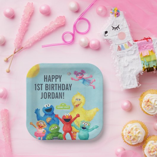 Sesamstraat karakter illustratie papieren bordje (Feest)