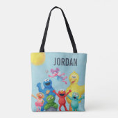 Sesamstraat karakter illustratie tote bag (Achterkant)