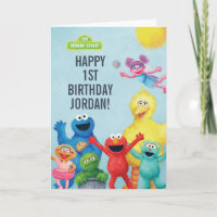 Sesamstraat Karakter Illustratie Verjaardag