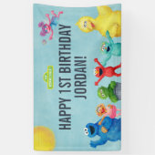 Sesamstraat Karakter Illustratie Verjaardag Spandoek (Verticaal)