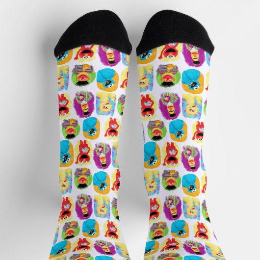 Sesamstraat Karakter Kunst Leuk & Kleurrijk Patroo Sokken (Top)