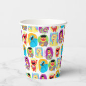 Sesamstraat Karakter Leuk & Kleurrijk Patroon Papieren Bekers (Achterkant)