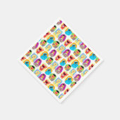 Sesamstraat Karakter Leuk & Kleurrijk Patroon Servet (Hoek)