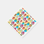 Sesamstraat Karakter Leuk & Kleurrijk Patroon Servet (Hoek)