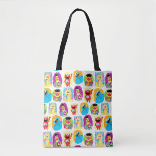 Sesamstraat Karakter Leuk & Kleurrijk Patroon Tote Bag
