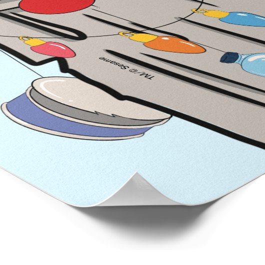 Sesamstraat | Kerst Oscar de Grouch Poster (Hoek)