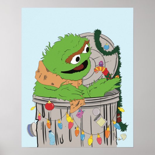 Sesamstraat | Kerst Oscar de Grouch Poster (Voorkant)