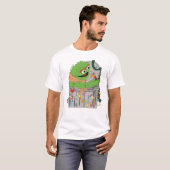 Sesamstraat | Kerst Oscar de Grouch T-shirt (Voorkant volledig)