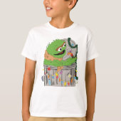 Sesamstraat | Kerst Oscar de Grouch T-shirt (Voorkant)