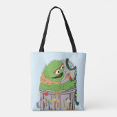 Sesamstraat | Kerst Oscar de Grouch Tote Bag (Achterkant)