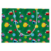 Sesamstraat kerstboompatroon groot cadeauzakje (Achterkant)
