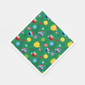 Sesamstraat kerstboompatroon servet (Hoek)